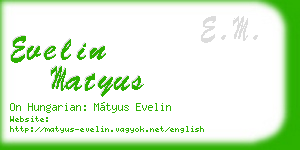 evelin matyus business card